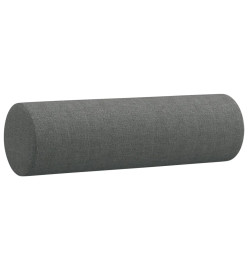 Ensemble de canapés 4 pcs coussins gris foncé tissu