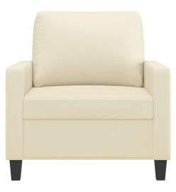 Fauteuil Crème 60 cm Similicuir