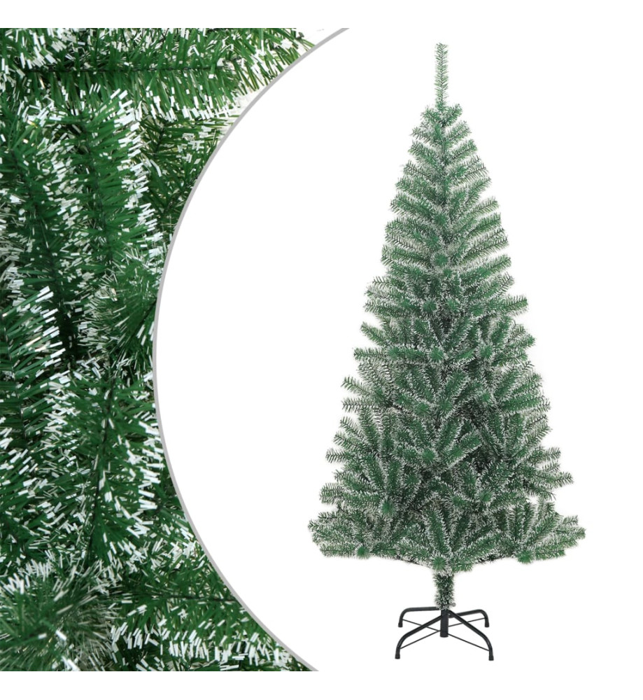 Sapin de Noël artificiel avec neige floquée vert 150 cm