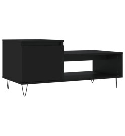 Table basse Noir 100x50x45 cm Bois d'ingénierie