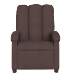 Fauteuil de massage inclinable Marron foncé Tissu