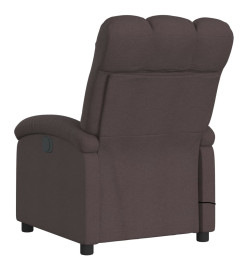 Fauteuil de massage inclinable Marron foncé Tissu