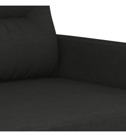 Ensemble de canapés 2 pcs avec coussins Noir Tissu