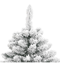 Sapin de Noël artificiel à charnières avec neige floquée 150 cm