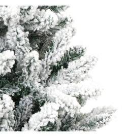 Sapin de Noël artificiel à charnières avec neige floquée 150 cm