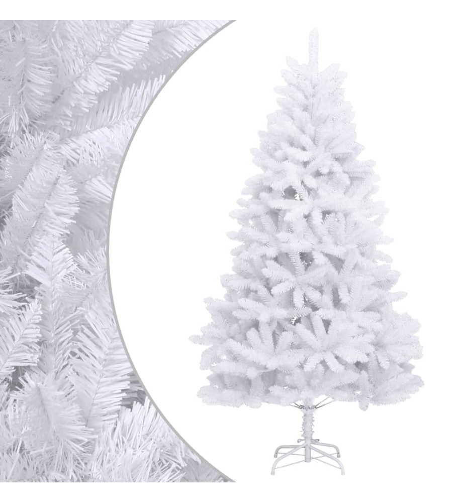 Sapin de Noël artificiel à charnières avec support blanc 300 cm