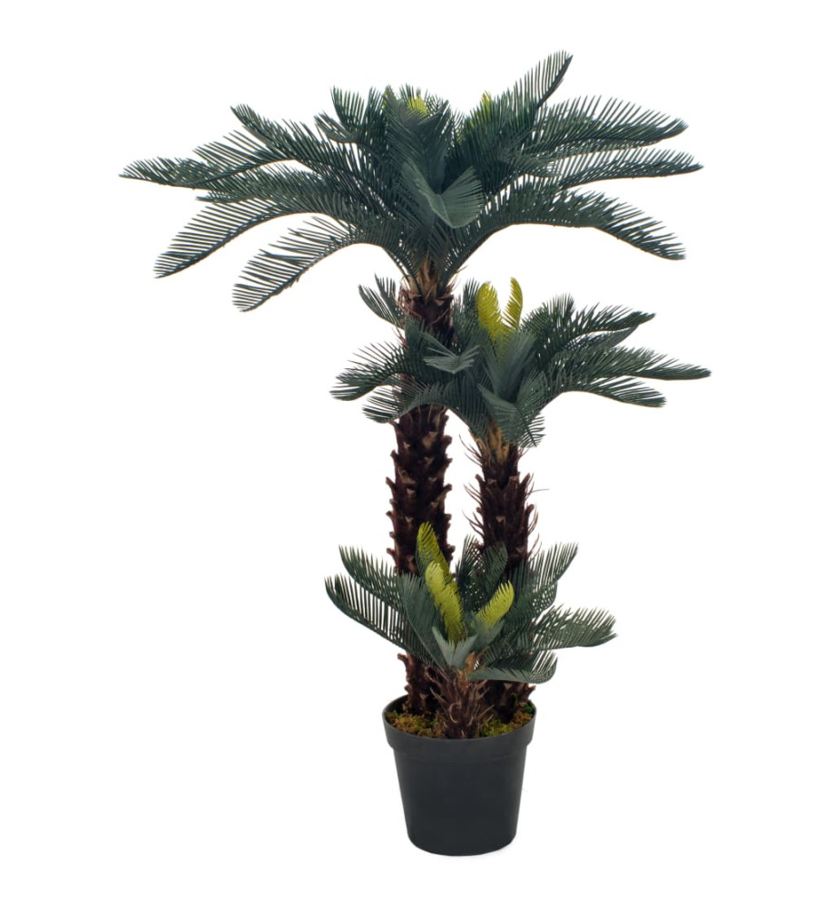 Plante artificielle avec pot Palmier Cycas Vert 125 cm