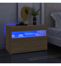 Meuble TV avec lumières LED chêne sonoma 60x35x40 cm