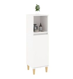 Armoire de salle de bain blanc 30x30x100 cm bois d'ingénierie