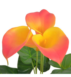 Plante artificielle avec pot Lis Calla 45 cm Rouge et Jaune