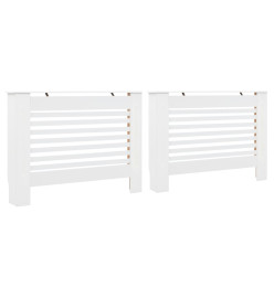 Cache-radiateurs 2 pcs Blanc 112x19x81,5 cm MDF