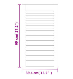 Porte à persiennes Bois de pin massif 69x39,4 cm