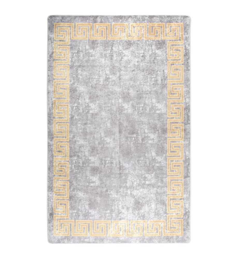 Tapis lavable antidérapant 80x150 cm Gris