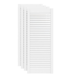 Portes à persiennes 4 pcs Bois de pin massif Blanc 99,3x39,4 cm