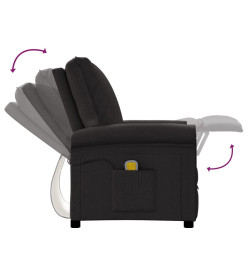 Fauteuil de massage Noir Tissu