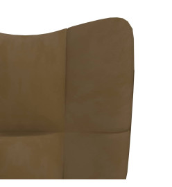 Chaise de relaxation avec repose-pied Marron Velours