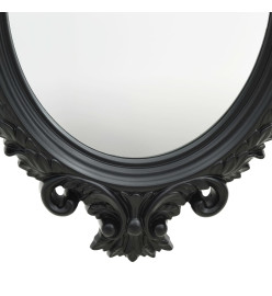 Miroir mural style château 56x76 cm Noir