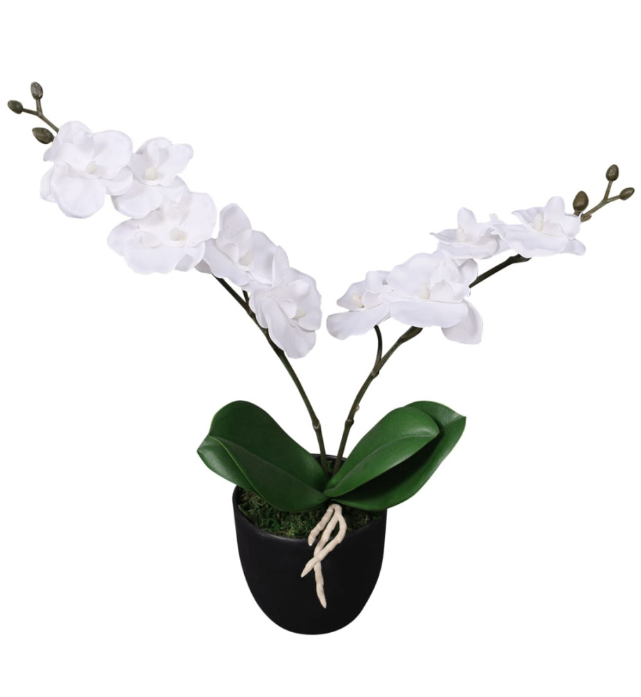 Plante artificielle avec pot Orchidée 30 cm Blanc