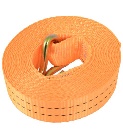 Sangle d’arrimage à cliquet 4 pcs 1 tonne 6 m x 38 mm Orange