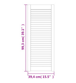 Porte à persiennes Bois de pin massif 99,3x39,4 cm