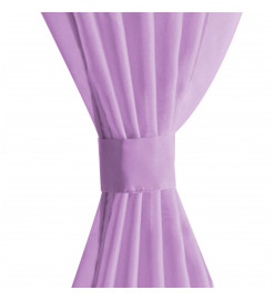 Rideau occultant 2 pcs Voile 140 x 225 cm Lilas