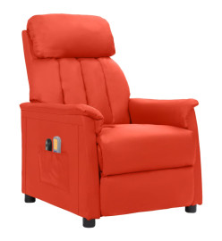 Fauteuil de massage électrique Rouge Similicuir