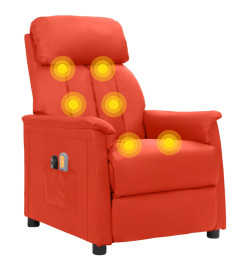 Fauteuil de massage électrique Rouge Similicuir