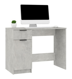 Bureau Gris béton 100x50x75 cm Bois d'ingénierie