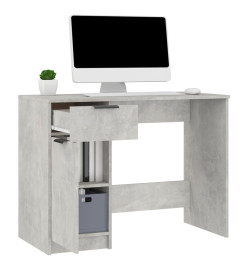 Bureau Gris béton 100x50x75 cm Bois d'ingénierie