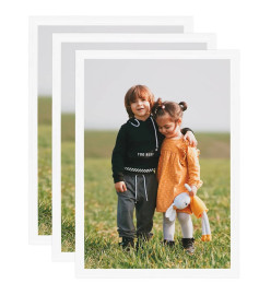 Collage de cadres photo 3 pcs au mur table Blanc 59,4x84 cm MDF