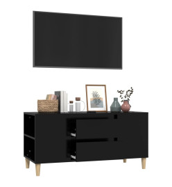 Meuble TV Noir 102x44,5x50 cm Bois d'ingénierie