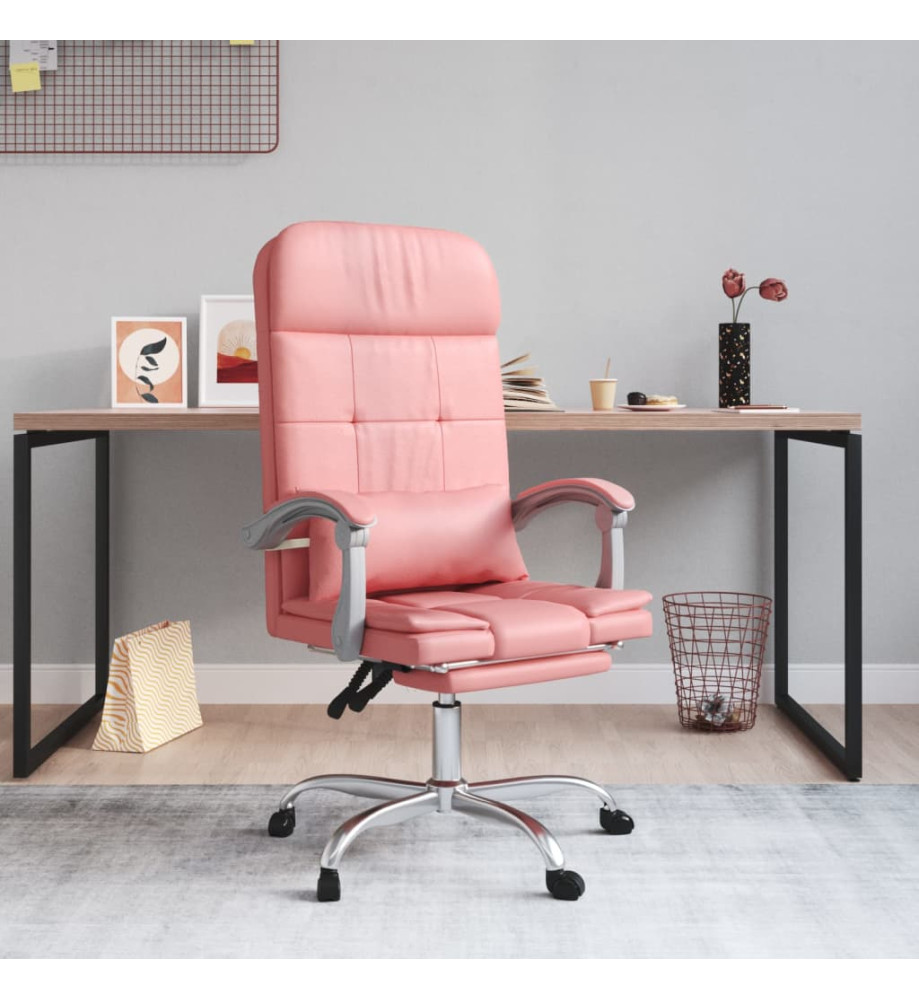 Fauteuil de massage inclinable de bureau Rose Similicuir