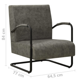 Fauteuil Gris Similicuir