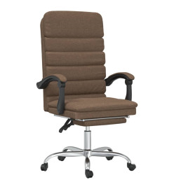 Fauteuil de massage inclinable de bureau Marron Tissu