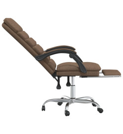 Fauteuil de massage inclinable de bureau Marron Tissu