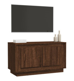 Meuble TV chêne marron 80x35x45 cm bois d'ingénierie