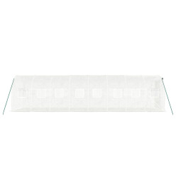 Serre avec cadre en acier blanc 16 m² 8x2x2 m