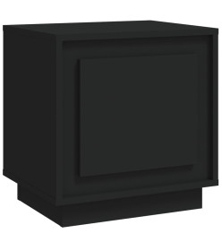 Table de chevet noir 44x35x45 cm bois d’ingénierie