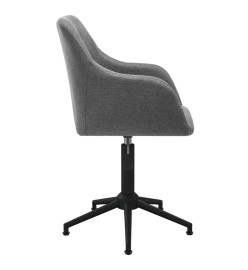 Chaise pivotante de bureau Gris clair Tissu