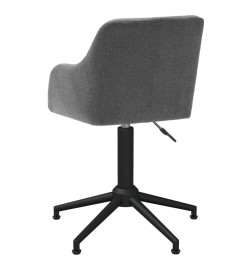 Chaise pivotante de bureau Gris clair Tissu