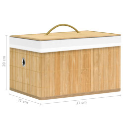 Boîtes de rangement en bambou 4 pcs