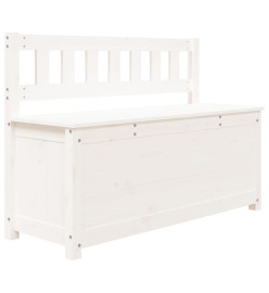 Banc Blanc 110x41x76,5 cm Bois de pin massif