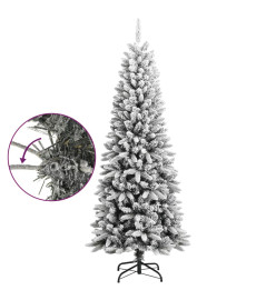 Sapin de Noël artificiel avec neige floquée 180 cm PVC et PE