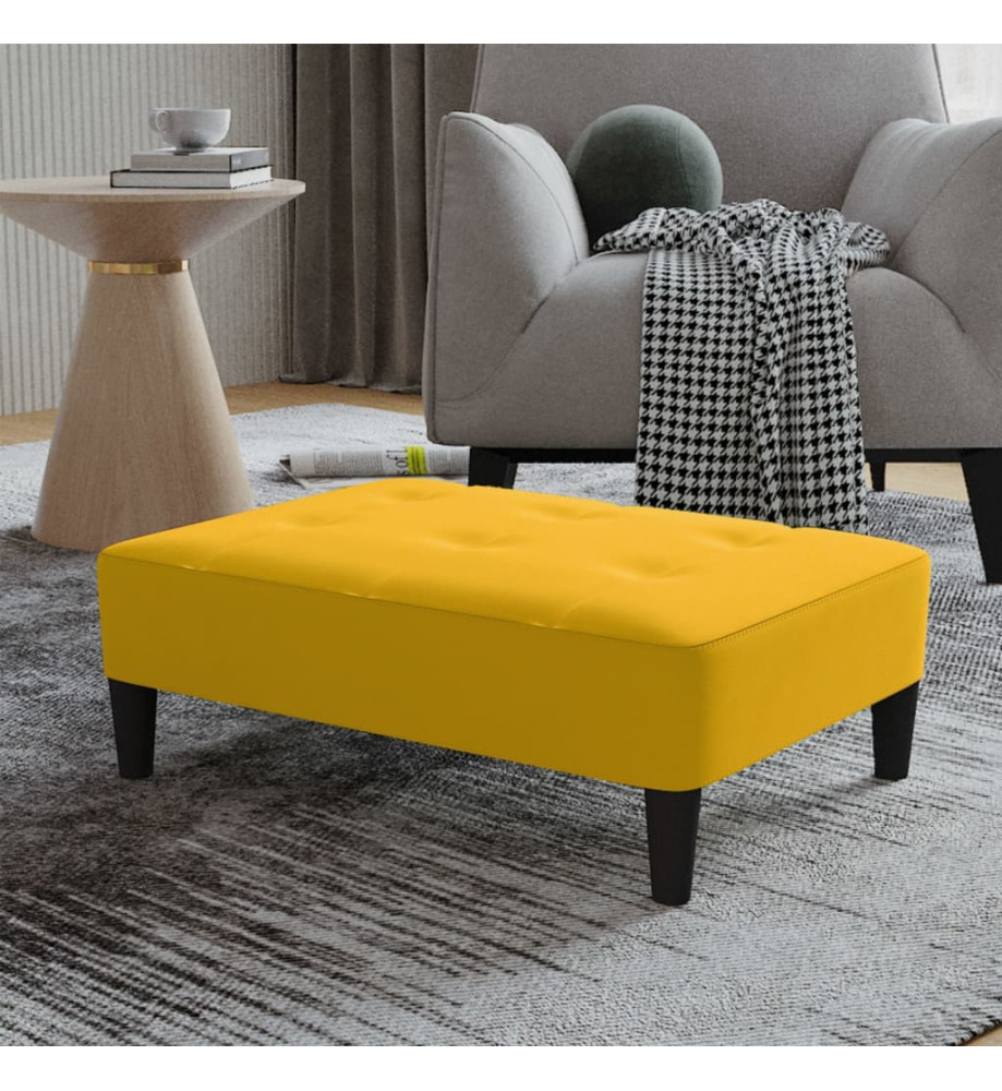 Repose-pied Jaune 78x56x32 cm Velours