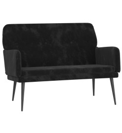 Banc Noir 108x79x79 cm Velours