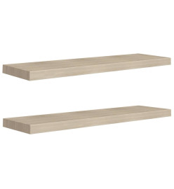 Étagères murales flottantes 2 pcs chêne 90x23,5x3,8 cm MDF