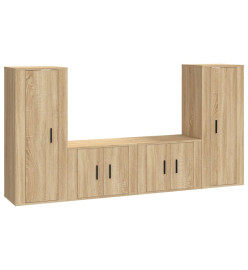 Ensemble de meubles TV 4 pcs Chêne sonoma Bois d'ingénierie