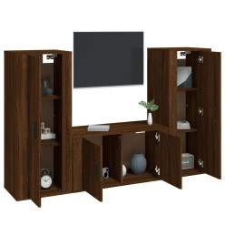 Ensemble de meubles TV 3 pcs Chêne marron Bois d'ingénierie