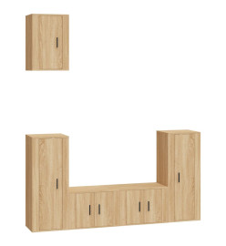 Ensemble de meubles TV 5 pcs Chêne sonoma Bois d'ingénierie