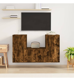 Ensemble de meubles TV 3 pcs Chêne fumé Bois d'ingénierie